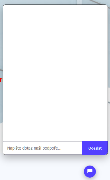 Náhled webchatu na webu